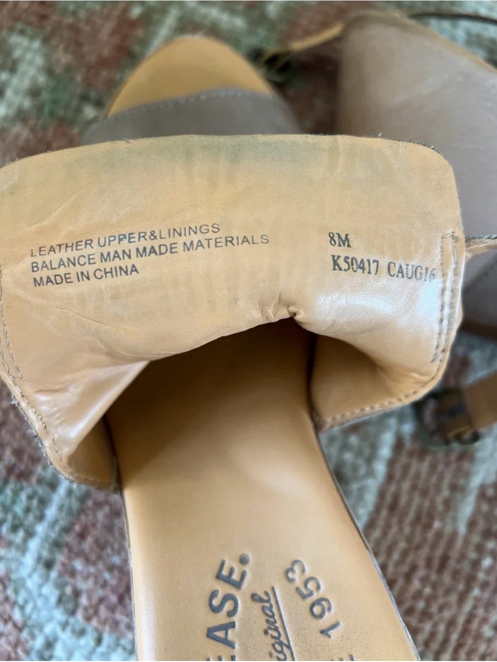 Kork-Ease Women's Sandals Leather Wedge Slingback in Taupe Size 8 M - Picture 6 of 8